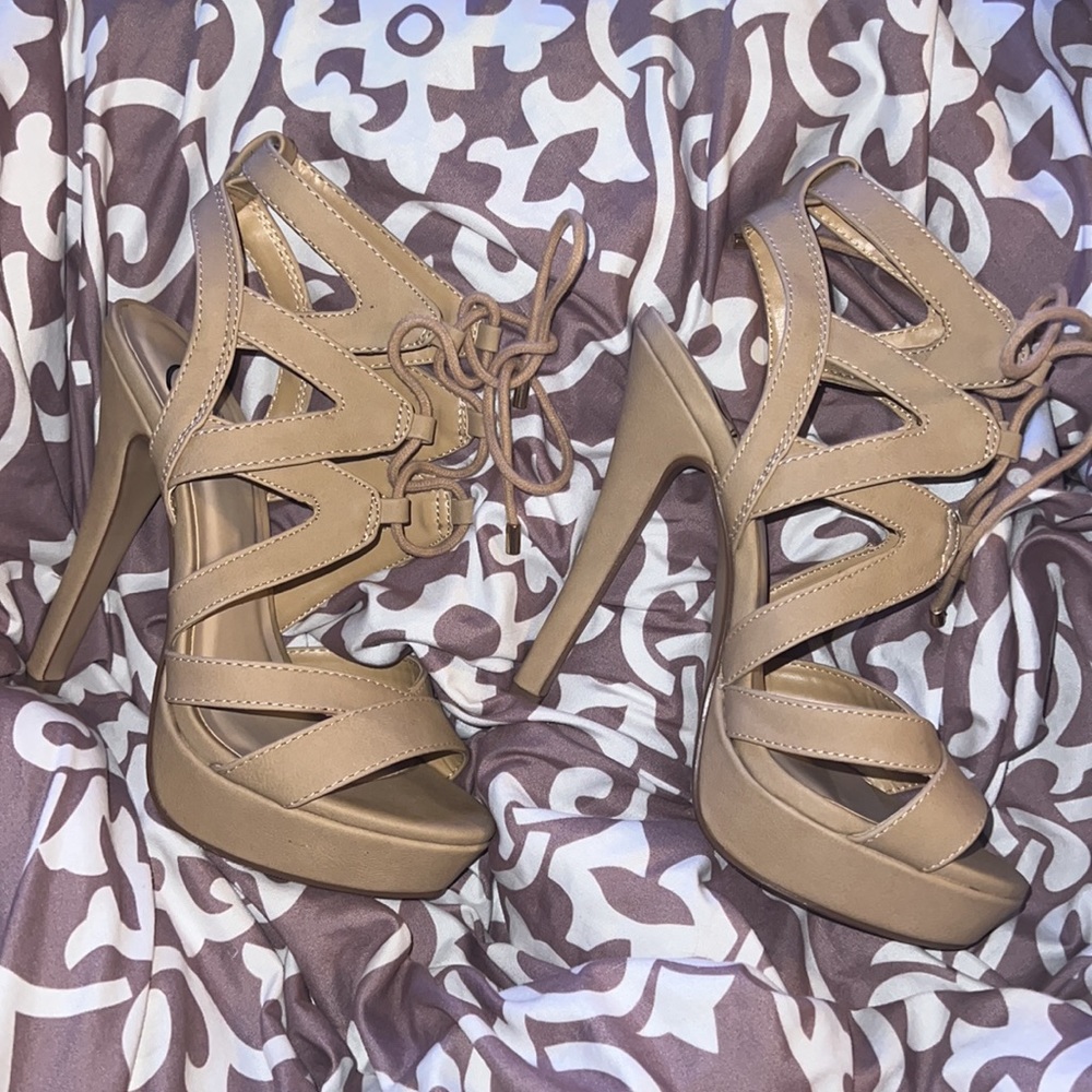 Brand New Nude Strappy Heels Size 6